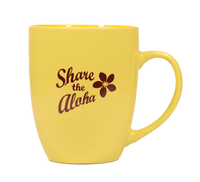15oz "Share the Aloha" Glossy Yellow Mug