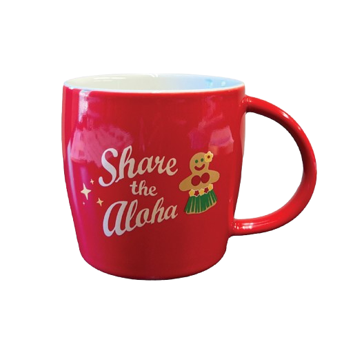 14oz “Share the Aloha” Red Maile Mug