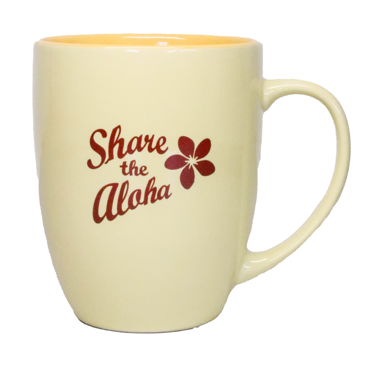 15oz "Share the Aloha" Glossy Yellow Mug