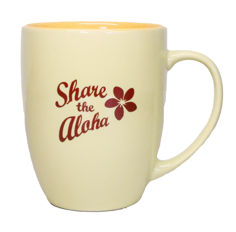 15oz "Share the Aloha" Glossy Yellow Mug